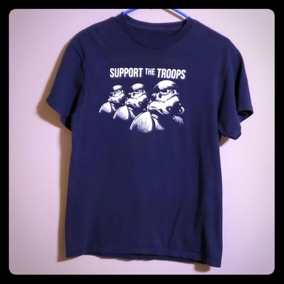 No tag support the troops star wars tshirt - Picture 1 of 3